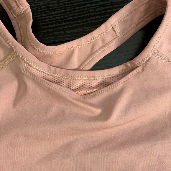 Nike Pink‎ Longline Sports Bra CZ4496 Athletic Logo No Padding Women's XS - Picture 5 of 6